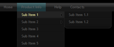 22款经典UI设计二级上拉菜单导航系列