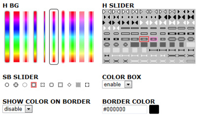 jQuery插件色彩选择器: 可以使你最喜爱的 “EXColor”
