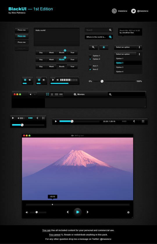 精心提选32套精美的免费 PSD 网页界面设计素材