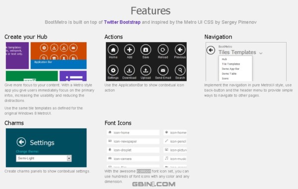 【简报】微软Metro/win8作风的web开发框架 - BootMetro