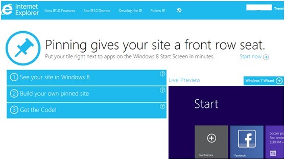 打造IE10制作你的“固定网站磁贴” 只需三步