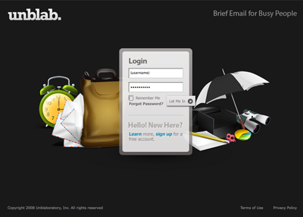 unblab 界面设计:登录与登记
