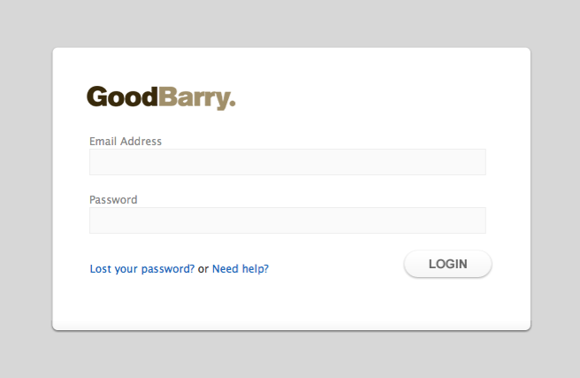 goodbarry 界面设计:登录与登记