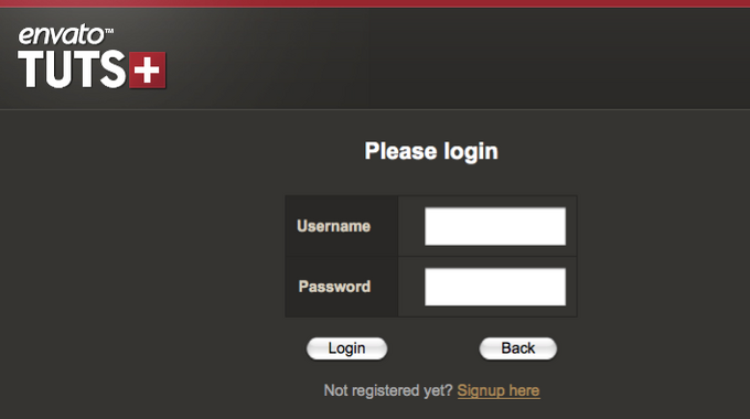 envato 界面设计:登录与登记