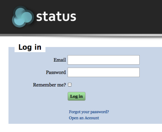 statushq 界面设计:登录与登记