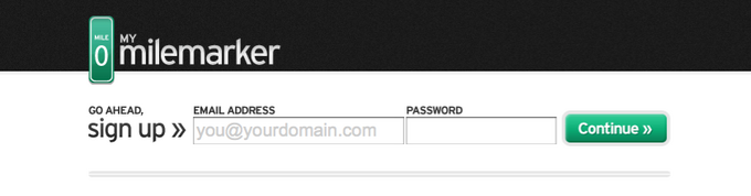 mymilemarker 界面设计:登录与登记