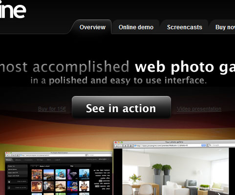 picsengine 网站旋钮的设计