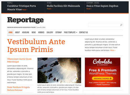 101个精简清爽的WordPress主题