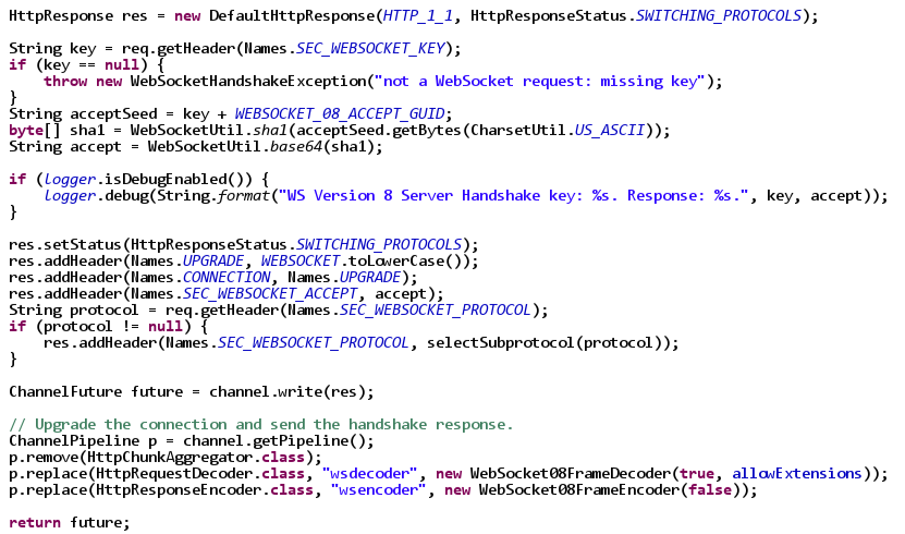 ���� netty ʵ��html5��web socket