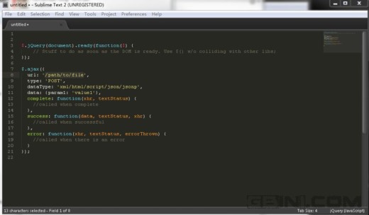 ʮӿsublime2֧jQuery