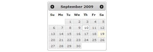 jQuery UI Datepicker Jquery的一些年历控件推荐