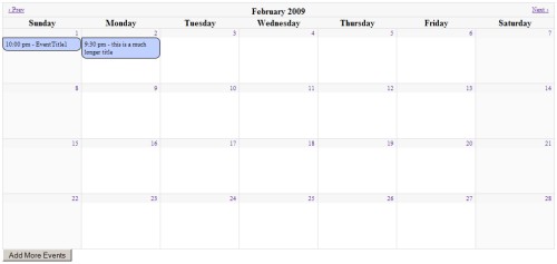 jMonthCalendar Jquery的一些年历控件推荐