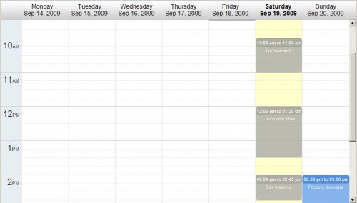 jQuery Week Calendar Jquery的一些年历控件推荐