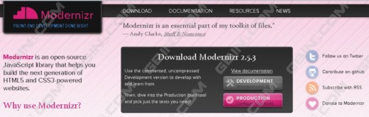 �����html5/css3�����Լ���javascript��� - Modernizr���Խ���