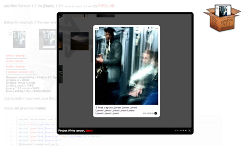 十个最佳jQuery Lightbox效果插件收集