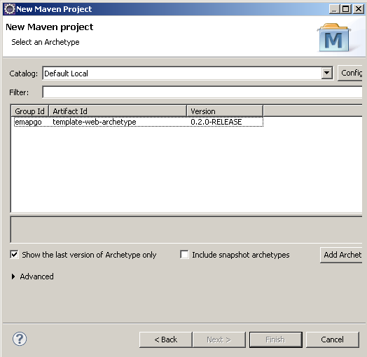 EclipseĴJAVA WEB-ģĿArchetype