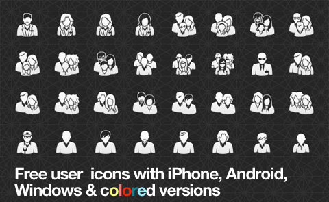 免费骨材:强烈推荐一套完整的免费矢量用户图标