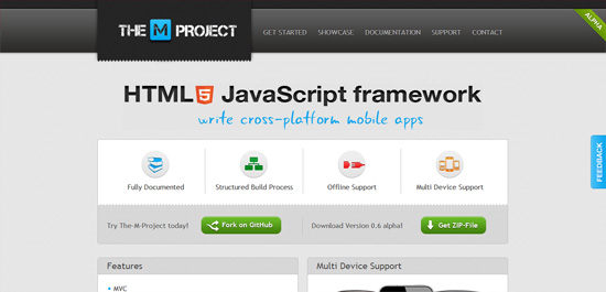 十个顶级Web移动开发JavaScript框架