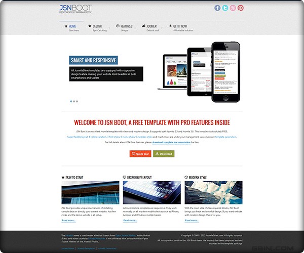 本周推荐九款免费的网站模板设计