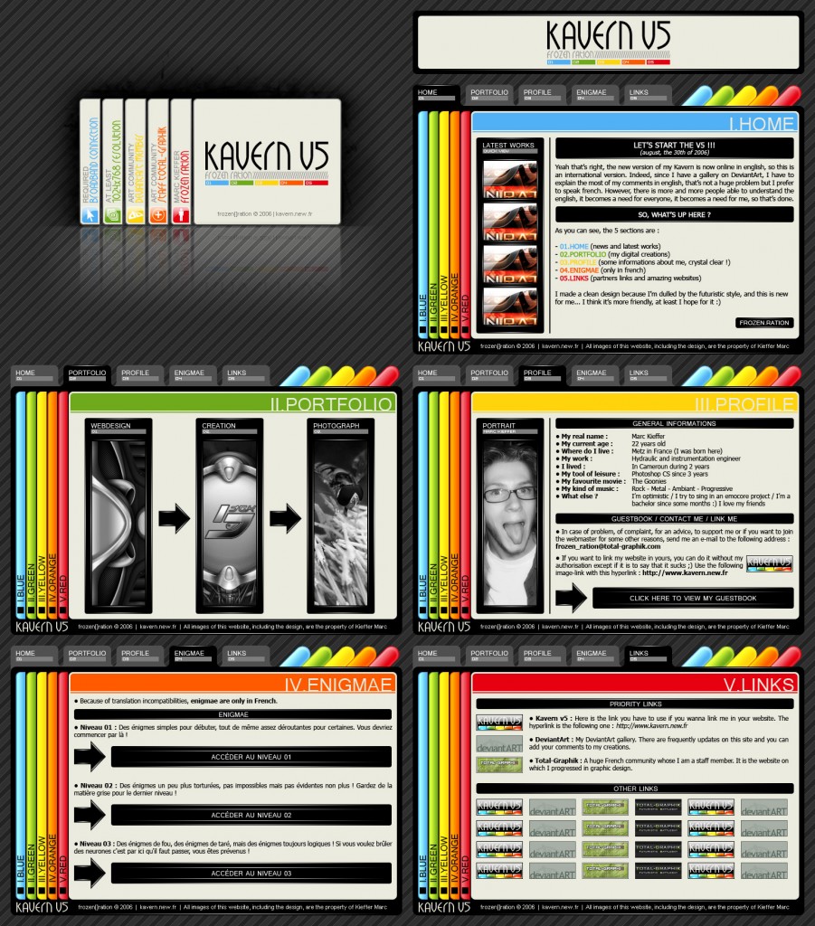 Kavern_V5_by_frozenration 55个 神奇的瑰丽华贵的网站布局(下)