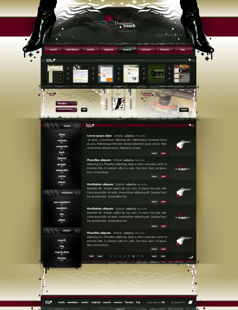 designerscouch___contest_subm__by_Kwaku 55个 神奇的瑰丽华贵的网站布局(下)