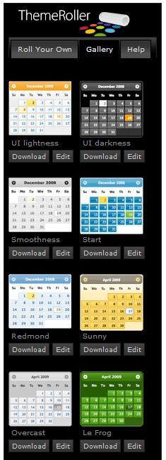 jQuery UI 运用不同Theme的办法