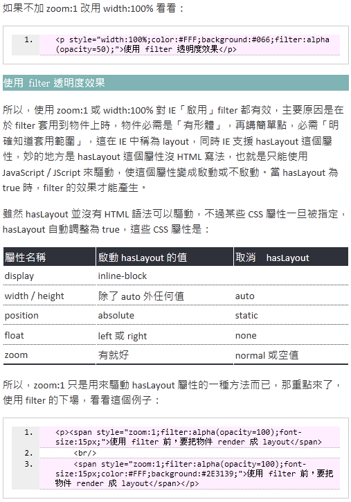 IE ͸����ʧ��� zoom:1 ���P