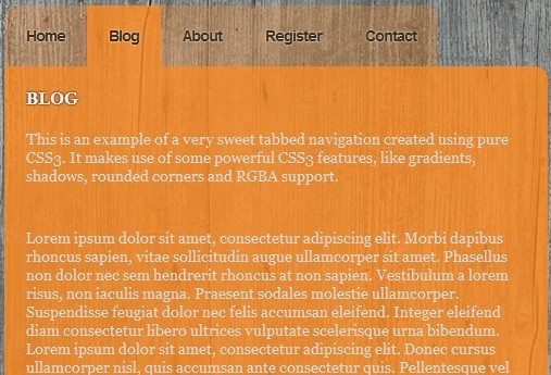 �����ʵ�õ�CSS3 Tab�˵�