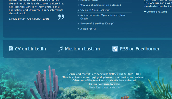30 硕大无比的时尚Web页脚布局