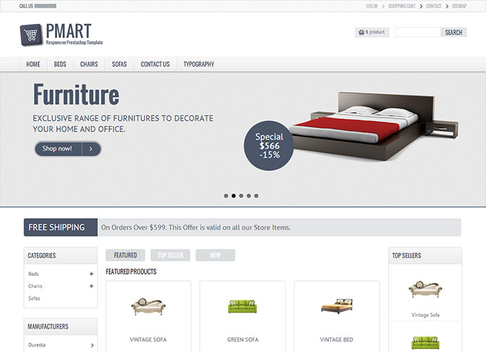 50+ ��Ӧʽ��Prestashop��������