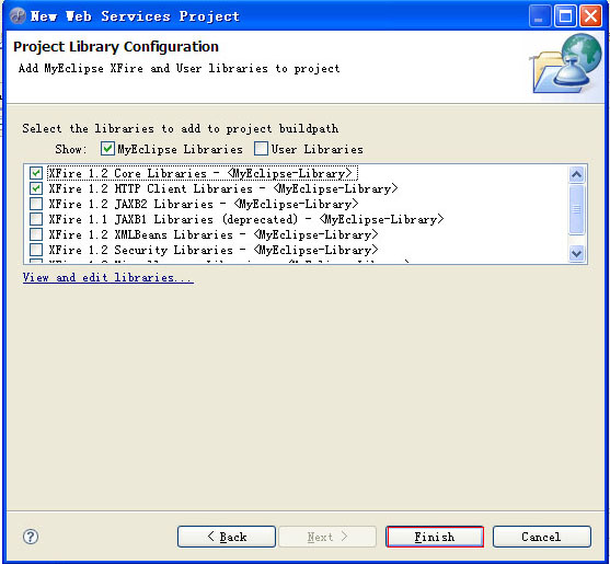 Myeclipse6.5��ʹ��XFire����WebService�ļ�����
