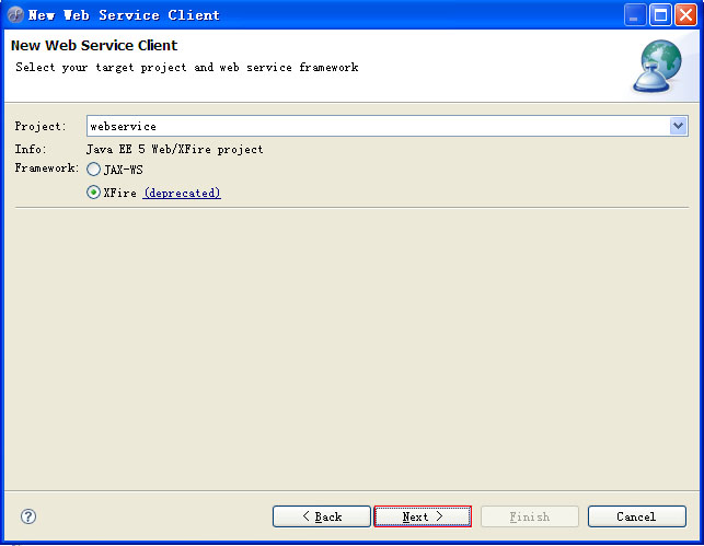 Myeclipse6.5��ʹ��XFire����WebService�ļ�����