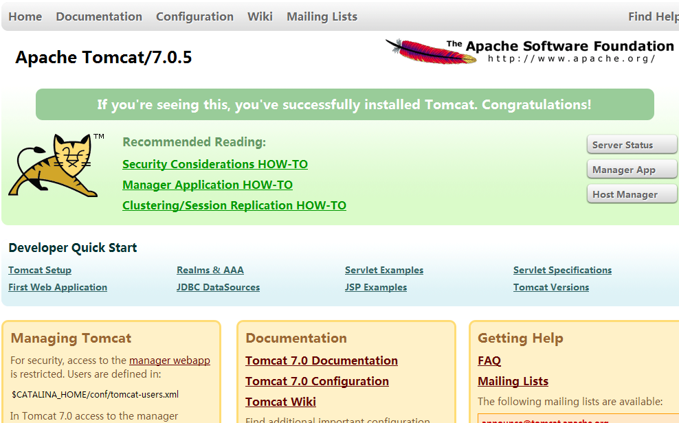Tomcat 7.0的装配和虚拟目录的说明