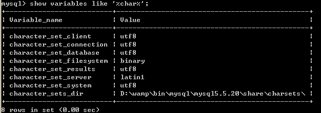 dosô޸mysqlݿcharacter_set_server