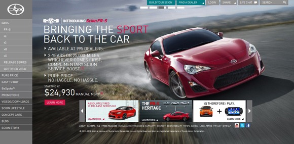 国外优秀网站:全世界30大汽车品牌网站设计欣赏