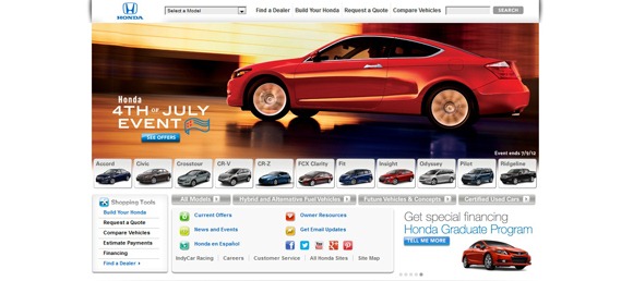 国外优秀网站:全世界30大汽车品牌网站设计欣赏