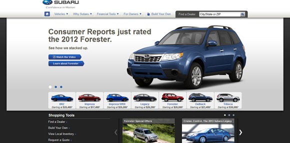 国外优秀网站:全世界30大汽车品牌网站设计欣赏