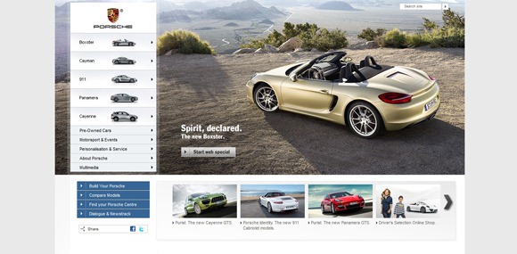 国外优秀网站:全世界30大汽车品牌网站设计欣赏