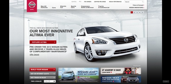 国外优秀网站:全世界30大汽车品牌网站设计欣赏