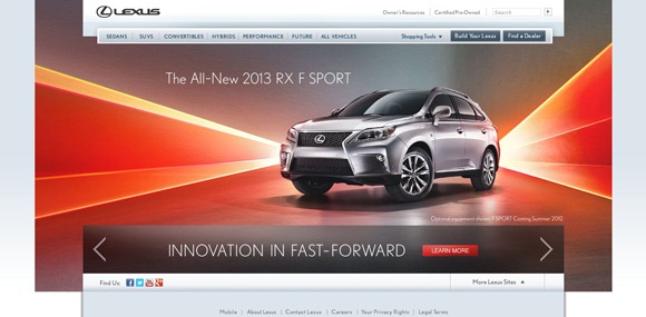 国外优秀网站:全世界30大汽车品牌网站设计欣赏