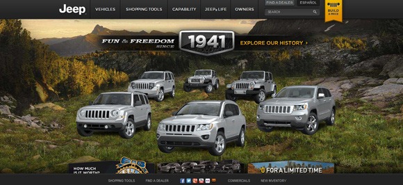 国外优秀网站:全世界30大汽车品牌网站设计欣赏