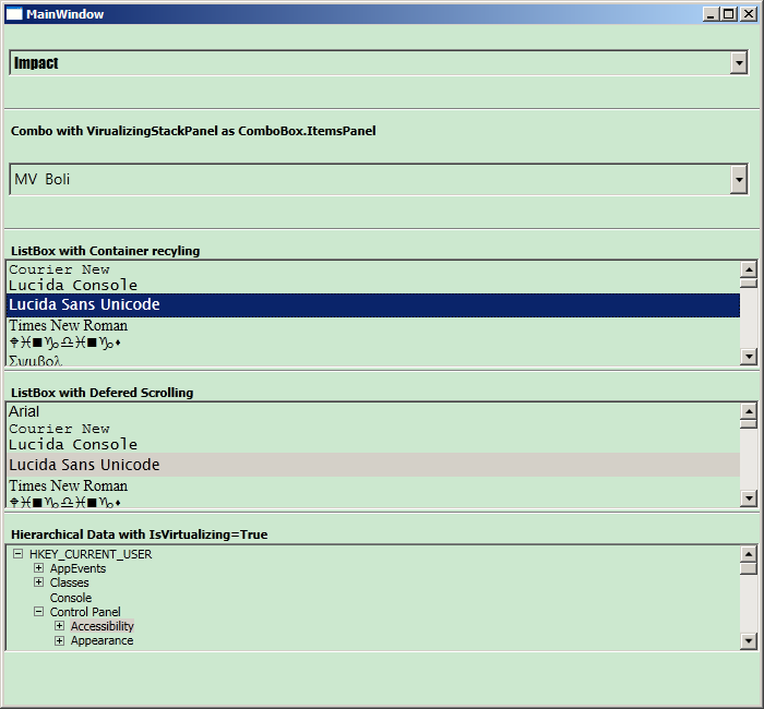- Reprint and code implementation of WPF virtualization