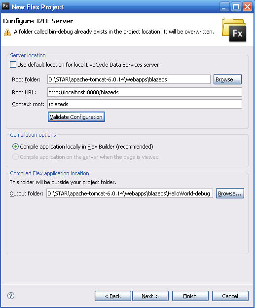 ��һ��HelloWorl��֤�ְ��ֽ̻���ʹ��BlazeDS