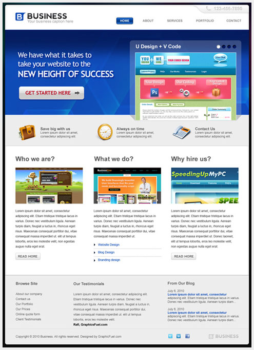 40��˧�����õ�PSD WEBģ����Դ