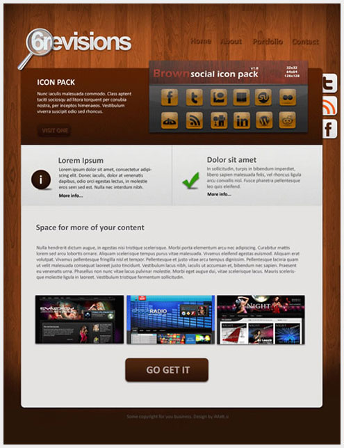 40��˧�����õ�PSD WEBģ����Դ