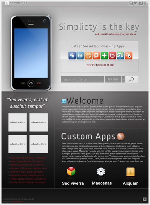 40��˧�����õ�PSD WEBģ����Դ