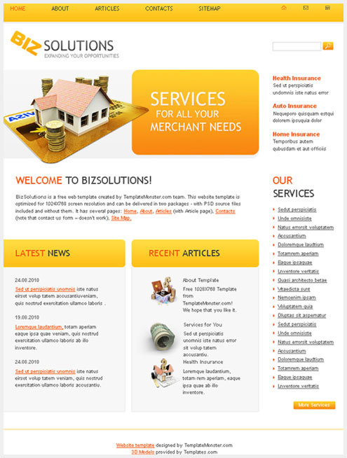 40��˧�����õ�PSD WEBģ����Դ