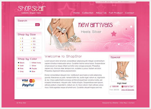 40��˧�����õ�PSD WEBģ����Դ