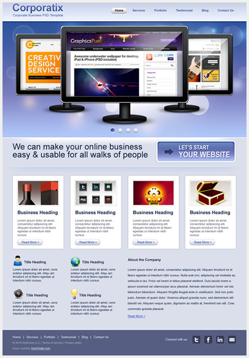 40��˧�����õ�PSD WEBģ����Դ