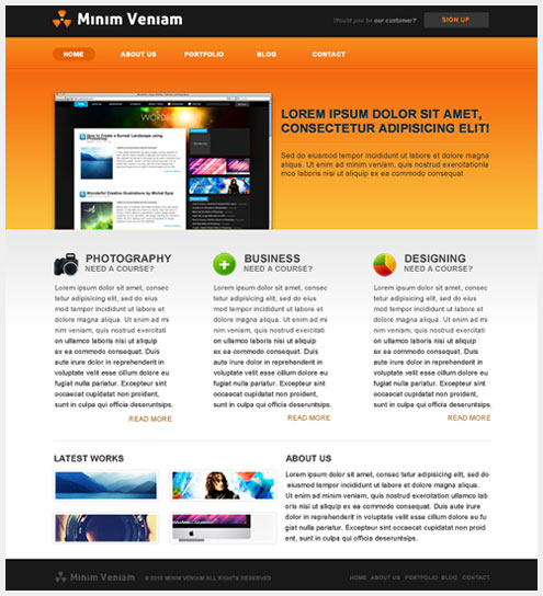 40��˧�����õ�PSD WEBģ����Դ